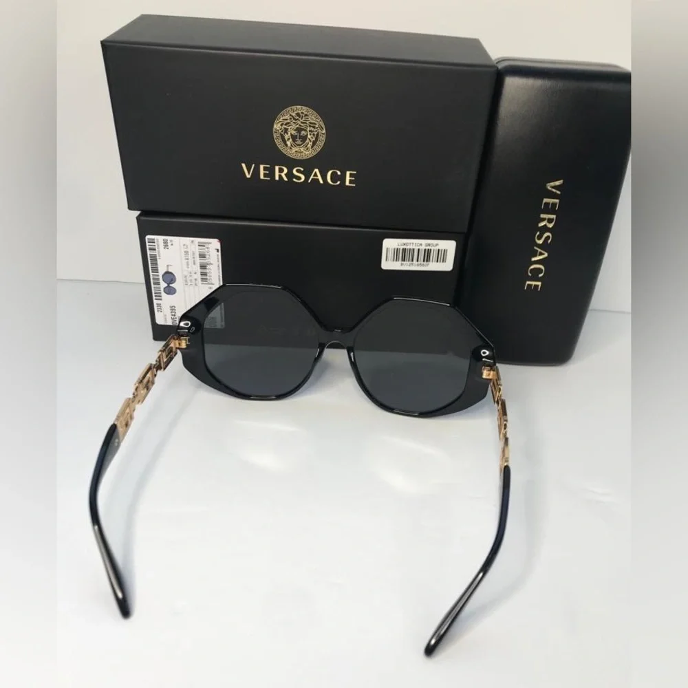 New Authentic Versace VE 4395 Plastic Womens Square Sunglasses Black 59mm Adult